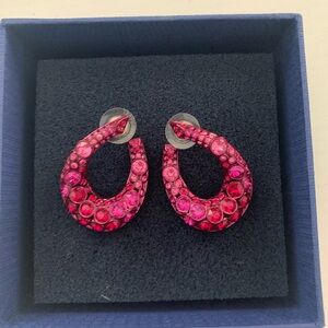 Swarovski Elegant Red Crystal Earrings